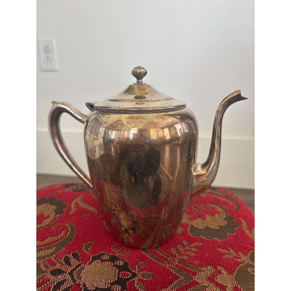 Vintage FB Rogers Silver Co Silver on Copper Coffee Pot Tea Server 2311 9in